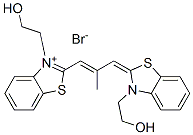 3-(2-hydroxyethyl)-2-[3-[3-(2-hydroxyethyl)-3H-benzothiazol-2-ylidene]-2-methylprop-1-enyl]benzothiazolium bromide Struktur