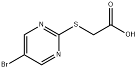 ((5-BROMOPYRIMIDIN-2-YL)THIO)ACETIC ACID Struktur