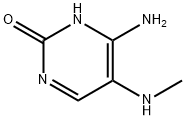 2(1H)-Pyrimidinone, 4-amino-5-(methylamino)- (9CI) Struktur