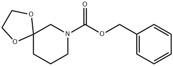 1,4-Dioxa-7-azaspiro[4.5]decane-7-carboxylic acid, phenylMethyl ester Struktur