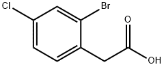 (2-bromo-4-chlorophenyl)acetic acid  Struktur