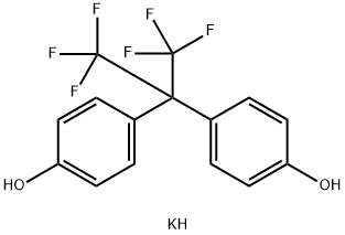 potassium p-[2,2,2-trifluoro-1-(p-hydroxyphenyl)-1-(trifluoromethyl)ethyl]phenolate Struktur