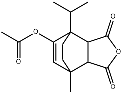 5-Acetyloxy-3a,4,7,7a-tetrahydro-7-methyl-4-(1-methylethyl)-4,7-ethanoisobenzofuran-1,3-dione Struktur