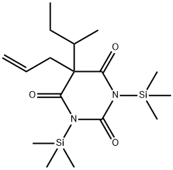 5-(1-Methylpropyl)-5-(2-propenyl)-1,3-bis(trimethylsilyl)-2,4,6(1H,3H,5H)-pyrimidinetrione Struktur