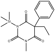 5-Ethyl-1-methyl-5-phenyl-3-(trimethylsilyl)-2,4,6(1H,3H,5H)-pyrimidinetrione Struktur