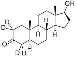 5ALPHA-ANDROSTAN-17BETA-OL-3-ONE-2,2,4,4-D4 Struktur