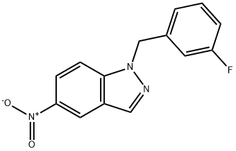 1-[(3-Fluorophenyl)methyl]-5-nitro-1H-indazole Struktur