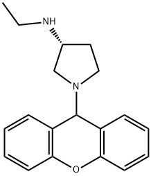 (3R)-N-Ethyl-1-(9H-xanthen-9-yl)-3-pyrrolidinamine Struktur