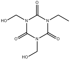 1-ethyl-3,5-bis(hydroxymethyl)-1,3,5-triazine-2,4,6(1H,3H,5H)-trione Struktur