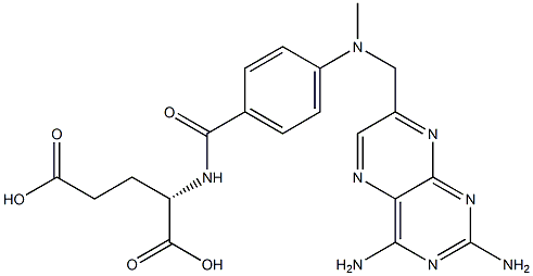 N-[p-[[(2,4-Diaminopteridin-7-yl)methyl]methylamino]benzoyl]-L-glutamic acid Struktur