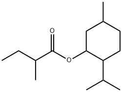 2-(isopropyl)-5-methylcyclohexyl 2-methylbutyrate Struktur