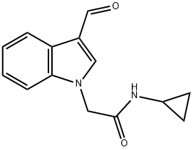 N-CYCLOPROPYL-2-(3-FORMYL-INDOL-1-YL)-ACETAMIDE Struktur