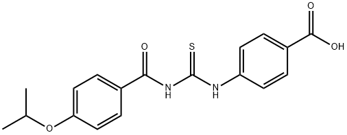 4-[[[[4-(1-METHYLETHOXY)BENZOYL]AMINO]THIOXOMETHYL]AMINO]-BENZOIC ACID Struktur