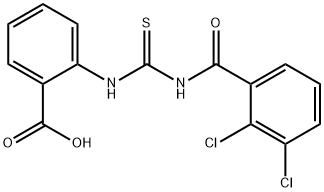 2-[[[(2,3-DICHLOROBENZOYL)AMINO]THIOXOMETHYL]AMINO]-BENZOIC ACID Struktur