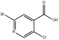 2-Bromo-5-chloro-isonicotinic acid Struktur