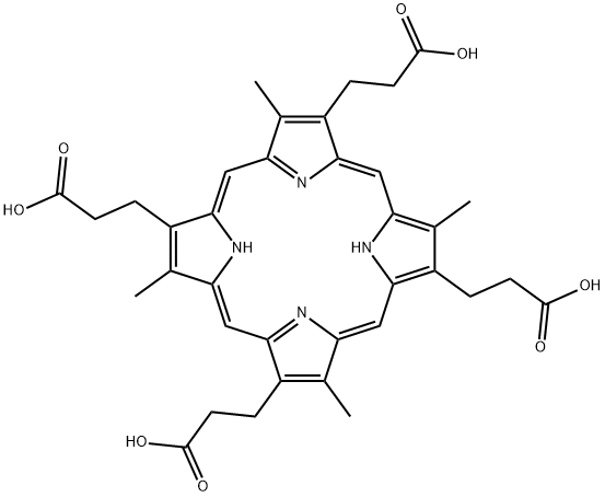 3,8,13,18-tetramethyl-21H,23H-porphine-2,7,12,17-tetrapropionic acid 