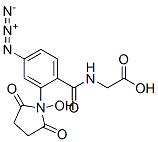 N-hydroxysuccinimidyl-4-azidobenzoyl glycine Struktur