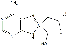 1H-Purine-8-methanol, 6-amino-, acetate (ester) Struktur