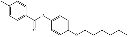 Benzoic acid, 4-methyl-, 4-(hexyloxy)phenyl ester Struktur