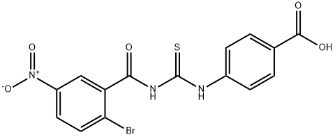 4-[[[(2-BROMO-5-NITROBENZOYL)AMINO]THIOXOMETHYL]AMINO]-BENZOIC ACID Struktur