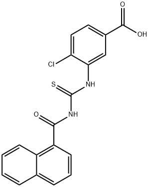 4-CHLORO-3-[[[(1-NAPHTHALENYLCARBONYL)AMINO]THIOXOMETHYL]AMINO]-BENZOIC ACID Struktur