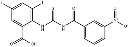 3,5-DIIODO-2-[[[(3-NITROBENZOYL)AMINO]THIOXOMETHYL]AMINO]-BENZOIC ACID Struktur