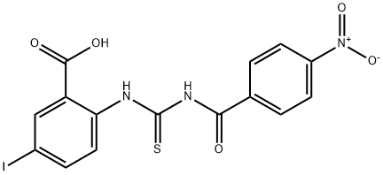 5-IODO-2-[[[(4-NITROBENZOYL)AMINO]THIOXOMETHYL]AMINO]-BENZOIC ACID Struktur