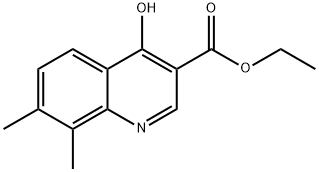 4-HYDROXY-7,8-DIMETHYL-QUINOLINE-3-CARBOXYLIC ACID ETHYL ESTER Struktur