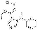 ethyl (R)-1-(1-phenylethyl)-1H-imidazole-5-carboxylate monohydrochloride Struktur