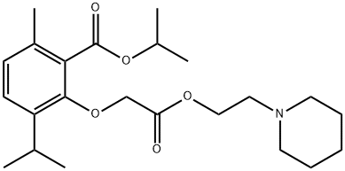 (2-Isopropoxycarbonyl-6-isopropyl-3-methylphenoxy)acetic acid 2-piperidinoethyl ester Struktur