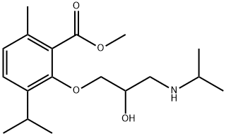 3-[2-Hydroxy-3-(isopropylamino)propoxy]-p-cymene-2-carboxylic acid methyl ester Struktur