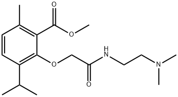 3-[2-(Dimethylamino)ethylcarbamoylmethoxy]-p-cymene-2-carboxylic acid methyl ester Struktur