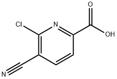 6-chloro-5-cyanopicolinic acid Struktur