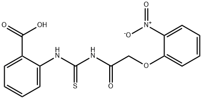 2-[[[[(2-NITROPHENOXY)ACETYL]AMINO]THIOXOMETHYL]AMINO]-BENZOIC ACID Struktur