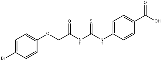 4-[[[[(4-BROMOPHENOXY)ACETYL]AMINO]THIOXOMETHYL]AMINO]-BENZOIC ACID Struktur