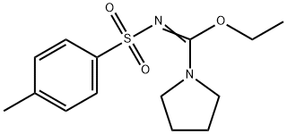 ethyl N-(4-tolylsulfonyl)-1-pyrrolidinecarboximidate Struktur