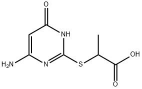 2-[(6-AMINO-4-OXO-1,4-DIHYDROPYRIMIDIN-2-YL)THIO]PROPANOIC ACID Struktur