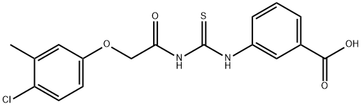 3-[[[[(4-CHLORO-3-METHYLPHENOXY)ACETYL]AMINO]THIOXOMETHYL]AMINO]-BENZOIC ACID Struktur