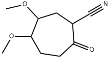 Cycloheptanecarbonitrile, 5,6-dimethoxy-2-oxo- (9CI) Struktur