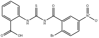 2-[[[(2-BROMO-5-NITROBENZOYL)AMINO]THIOXOMETHYL]AMINO]-BENZOIC ACID Struktur