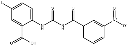 5-IODO-2-[[[(3-NITROBENZOYL)AMINO]THIOXOMETHYL]AMINO]-BENZOIC ACID Struktur