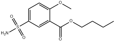 butyl 5-sulphamoyl-o-anisate  Struktur