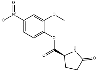 2-methoxy-4-nitrophenyl 5-oxo-L-prolinate Struktur