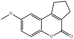 8-methoxy-2,3-dihydrocyclopenta[c]chromen-4(1H)-one Struktur