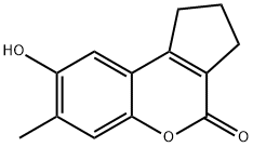 Cyclopenta[c][1]benzopyran-4(1H)-one, 2,3-dihydro-8-hydroxy-7-methyl- (9CI) Struktur