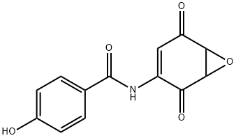 Benzamide, N-(2,5-dioxo-7-oxabicyclo[4.1.0]hept-3-en-3-yl)-4-hydroxy- (9CI) Struktur