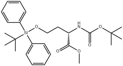 2-TERT-BUTOXYCARBONYLAMINO-4-(TERT-BUTYL-DIPHENYL-SILANYLOXY)-BUTYRIC ACID METHYL ESTER Struktur