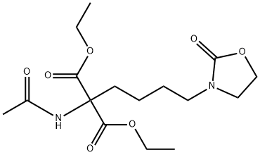 Diethyl acetamido[4-[2-oxo-3-oxazolidinyl]butyl]malonate Struktur