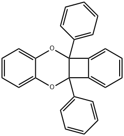 4b,10a-Dihydro-4b,10a-diphenylbenzo[b]benzo[3,4]cyclobuta[1,2-e][1,4]dioxin Struktur