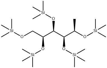 1-O,2-O,3-O,4-O,5-O-Pentakis(trimethylsilyl)-6-deoxy-D-glucitol Struktur